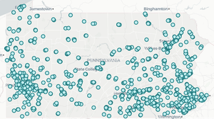 An updated map of COVID-19 vaccine locations in Pennsylvania as reported by the state Department of Health.