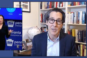Pennsylvania Treasurer Joe Torsella announces early rebate payments for some renters and homeowners. Pennsylvania Treasurer Joe Torsella announces early rebate payments for some renters and homeowners.