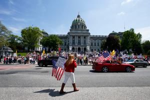 Harrisburg in Dauphin County, the site of a Reopen PA demonstration at the Capitol in May, will soon go to green. Harrisburg in Dauphin County, the site of a Reopen PA demonstration at the Capitol in May, will soon go to green.