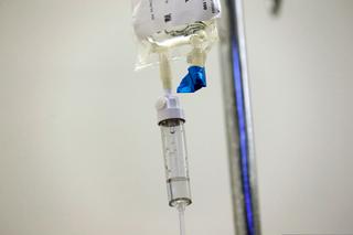 In this May 25, 2017 file photo, chemotherapy drugs are administered to a patient at a hospital in Chapel Hill, N.C. In this May 25, 2017 file photo, chemotherapy drugs are administered to a patient at a hospital in Chapel Hill, N.C.