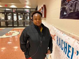 Candace Wright cast a provisional ballot Tuesday at Northeastern Middle School in York County, after waiting hours to vote. Candace Wright cast a provisional ballot Tuesday at Northeastern Middle School in York County, after waiting hours to vote.