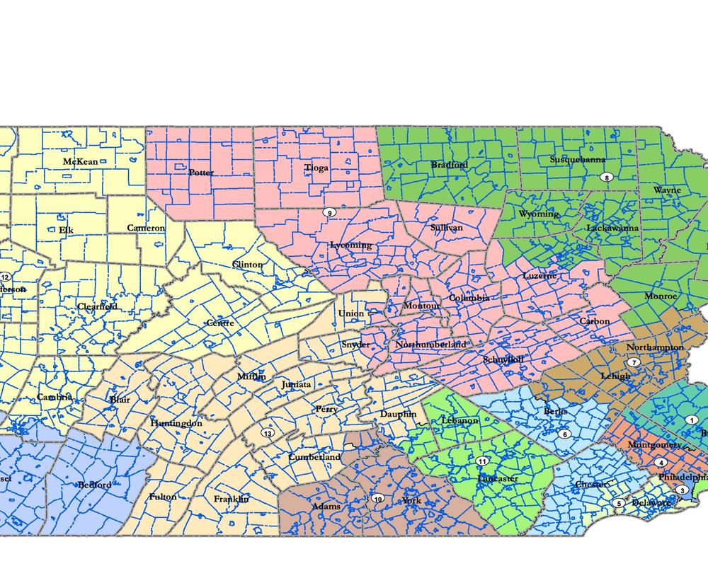 Map Of Congressional Districts Proposed Congressional Map Advances In Pa. Legislature As Wolf, Top  Lawmakers Prepare For Court Battle · Spotlight Pa