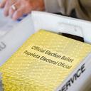 Workers sort mail ballots on Nov. 5, 2024, at Northampton County Courthouse in Easton, Pennsylvania.
