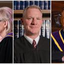 Pa. Supreme Court Justices Christine Donohue, Kevin Dougherty, and David Wecht.