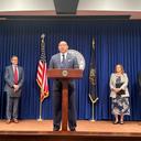 Pa. Auditor General Tim DeFoor announces the results of a review of the state's Motor Voter system in April, 2026.