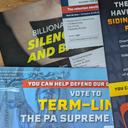 A pile of mailers intended to sway the PA Supreme Court retention races.