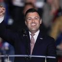 U.S. Rep. Ryan Mackenzie speaks at a Trump campaign rally in 2024.