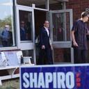Pennsylvania Gov. Josh Shapiro walks out of his polling place in Rydal, Pa., Tuesday, May 19, 2026.