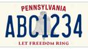 Pennsylvania's new license plate design.