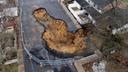 A sinkhole on Amblewood Way in Patton Township.