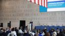 Shapiro makes opening remarks at a 2025 summit of the 13 states served by PJM, the regional power grid operator.
