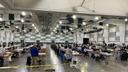 About 100 York County employees open and prepare mail ballots for counting after 8 p.m. Tuesday.