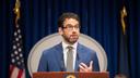 Rep. Mike Schlossberg (D., Lehigh) inside the Pennsylvania Capitol in 2022.