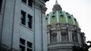 The dome of the Pennsylvania Capitol.