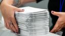 Workers sort mail-in ballots Nov. 7, 2023, at Lehigh County Government Center in Allentown, Lehigh County, Pennsylvania.