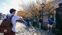 Students wait in line to vote Nov. 5, 2024, outside Kirby Sports Complex in Easton, Pennsylvania.