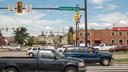 An intersection on Philadelphia's Roosevelt Boulevard with speed cameras.
