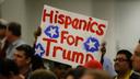 Hispanic voters rallying in support of President Donald Trump.