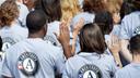 Hundreds of new AmeriCorps volunteers are sworn in for duty at a ceremony, Friday, Sept. 12, 2014, on the South Lawn of the White House in Washington.
