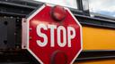 A school bus during a 2024 Pennsylvania state government news conference.