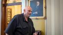 Sen. John Fetterman (D., Pa.) leaves the chamber as the Senate holds a procedural vote on July 24, 2025.