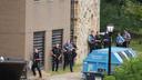 Police gather at the Villanova University campus where an active shooter was reported Thursday, Aug. 21, 2025, in Villanova, Pennsylvania