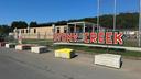 Modular elementary school classrooms in Antietam School District near where a new elementary school will be built.