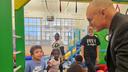 Easterseals executive Tim Kerrihard talks to students at the nonprofit's north Philadelphia community center on September 19, 2025.