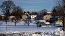 A view of homes from the Upper Bern Township building near Shartlesville, Pennsylvania, Feb. 9, 2026.