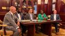 Pa. House and Senate Democratic leaders hold a state budget press conference on June 30, 2026.