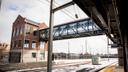 Train tracks and passenger platforms at a Pennsylvania Amtrak station.