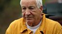 Former Penn State University assistant football coach Jerry Sandusky arrives at the Centre County Courthouse, Friday, Nov. 22, 2019, in Bellefonte, PA.