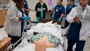 Instructor Renee McFatridge, center back, directs nursing students in the simulation lab at Forsyth Technical Community College in Winston-Salem, N.C., Thursday, Aug. 20, 2026
