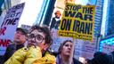 People march while taking part in a protest against the U.S.-Israeli war with Iran, and against conflict in Lebanon, Wednesday, April 8, 2026, in New York.