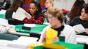 Workers sort mail ballots at the Lehigh County Government Center in Allentown on Nov. 8, 2022.