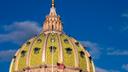 The dome of the Pennsylvania Capitol building in Harrisburg.