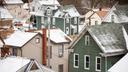 Rooftops of homes in Blair County. Pennsylvania has temporarily stopped new applications for its mortgage relief program