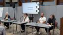 Panelists lead a community conversation at Spotlight PA’s live event in Scranton, Pa. on the state’s mental health system.