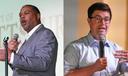 Pittsburgh Mayor Ed Gainey (left) and Democratic winner Corey O'Connor