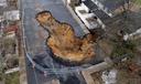 A sinkhole on Amblewood Way in Patton Township.