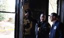 Gov. Josh Shapiro surveys damage in the Pennsylvania Governor's Residence after a fire.