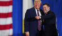 President Donald Trump and Rep. Ryan Mackenzie, R-Pa., right, appear on stage together during an event at a Mack Trucks facility, Tuesday, June 23, 2026, in Macungie, Pa.