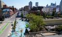 Shown is a bridge on 10th Street that spans Interstate 676, which bisects the Chinatown neighborhood of Philadelphia.