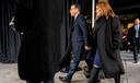 Governor Josh Shapiro, who has hired allies to advise him, leaves the Capitol with his wife Lori before being sworn in.