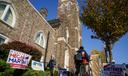 Members of the community gather on Election Day 2023 at in Bethlehem, Northampton County, Pennsylvania.