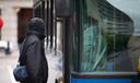 People catch a bus in Harrisburg during a commemoration of Rider Appreciation Days.