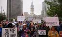 Demonstrators participate in the "No Kings" protest, Saturday, June 14, 2025, in Philadelphia.
