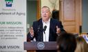Pennsylvania Secretary of Aging Jason Kavulich speaks at the Emporium Senior Center on July 23, 2025.