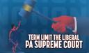 Screenshot of a judicial retention ad funded by conservative group Commonwealth Partners.