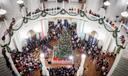 Gov. Josh Shapiro speaks during the 2025 Capitol Christmas tree lighting ceremony.